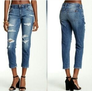 Joe's Jeans Boyfriend Slim Crop Distressed Sz 27